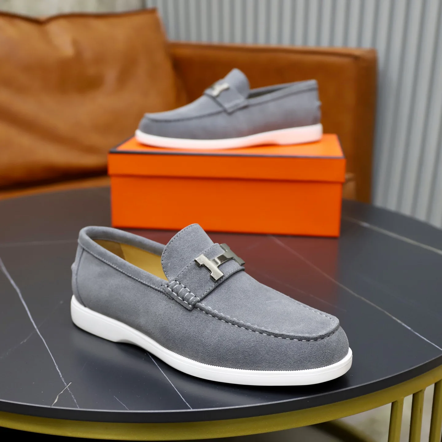 Men's Loafers And Dress Shoes HERMES 18103090