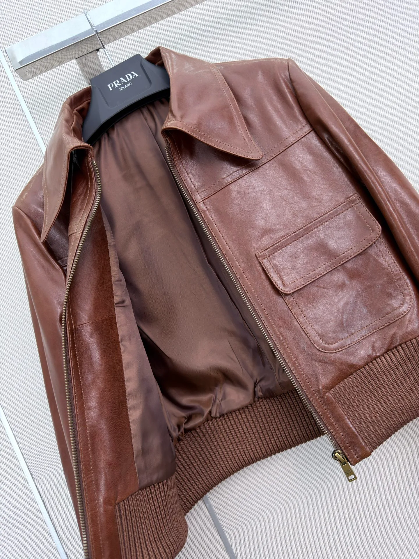 Women's Leather Jackets And Sheepskin Coats PRADA 18535546