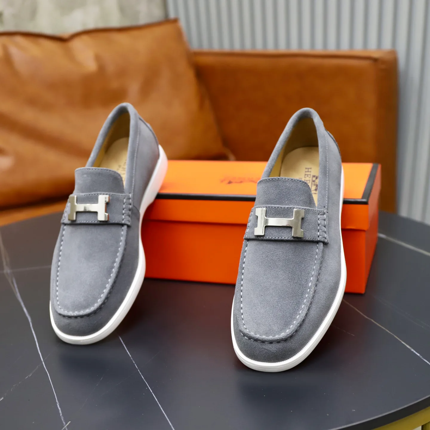 Men's Loafers And Dress Shoes HERMES 18103090