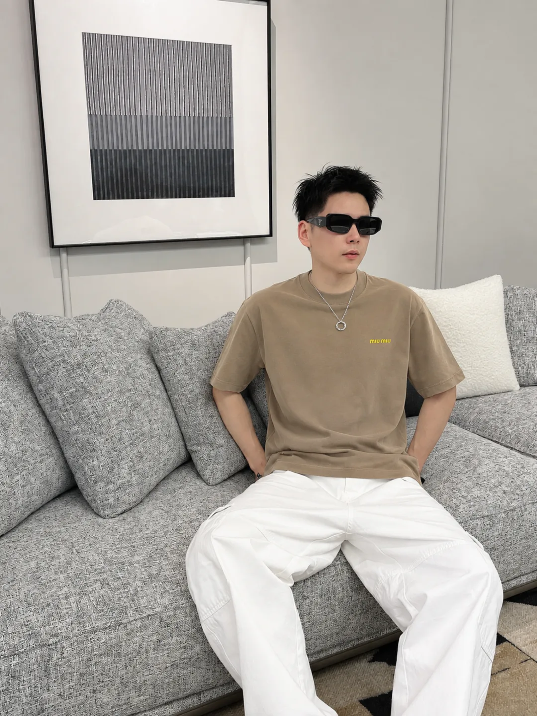 Men's T-Shirts MIU MIU 18543069