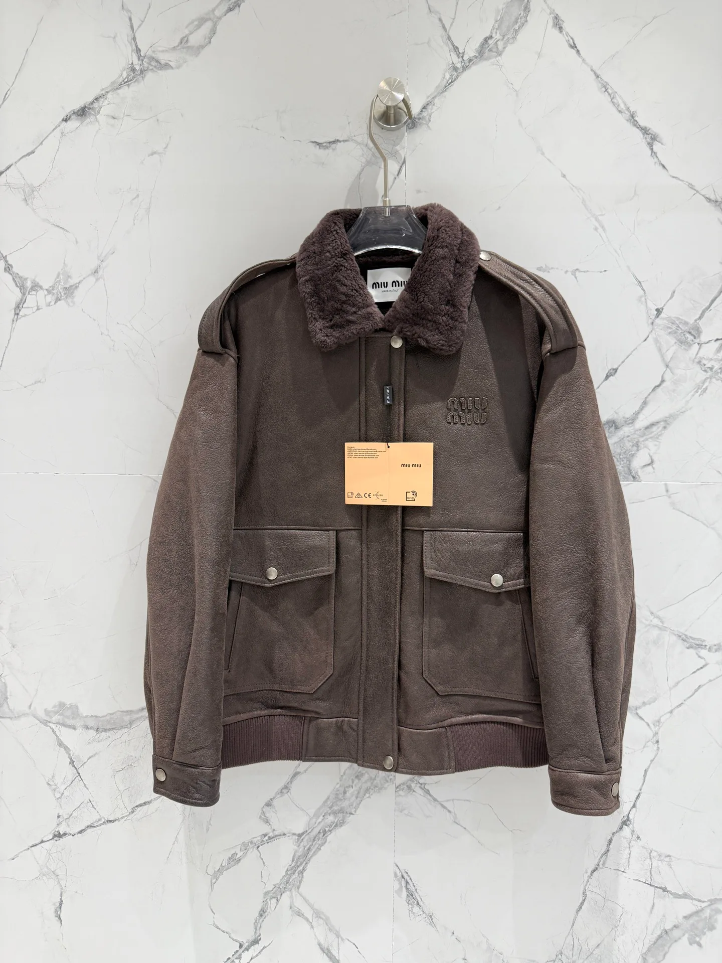 Women's Leather Jackets And Sheepskin Coats MIU MIU 18496043