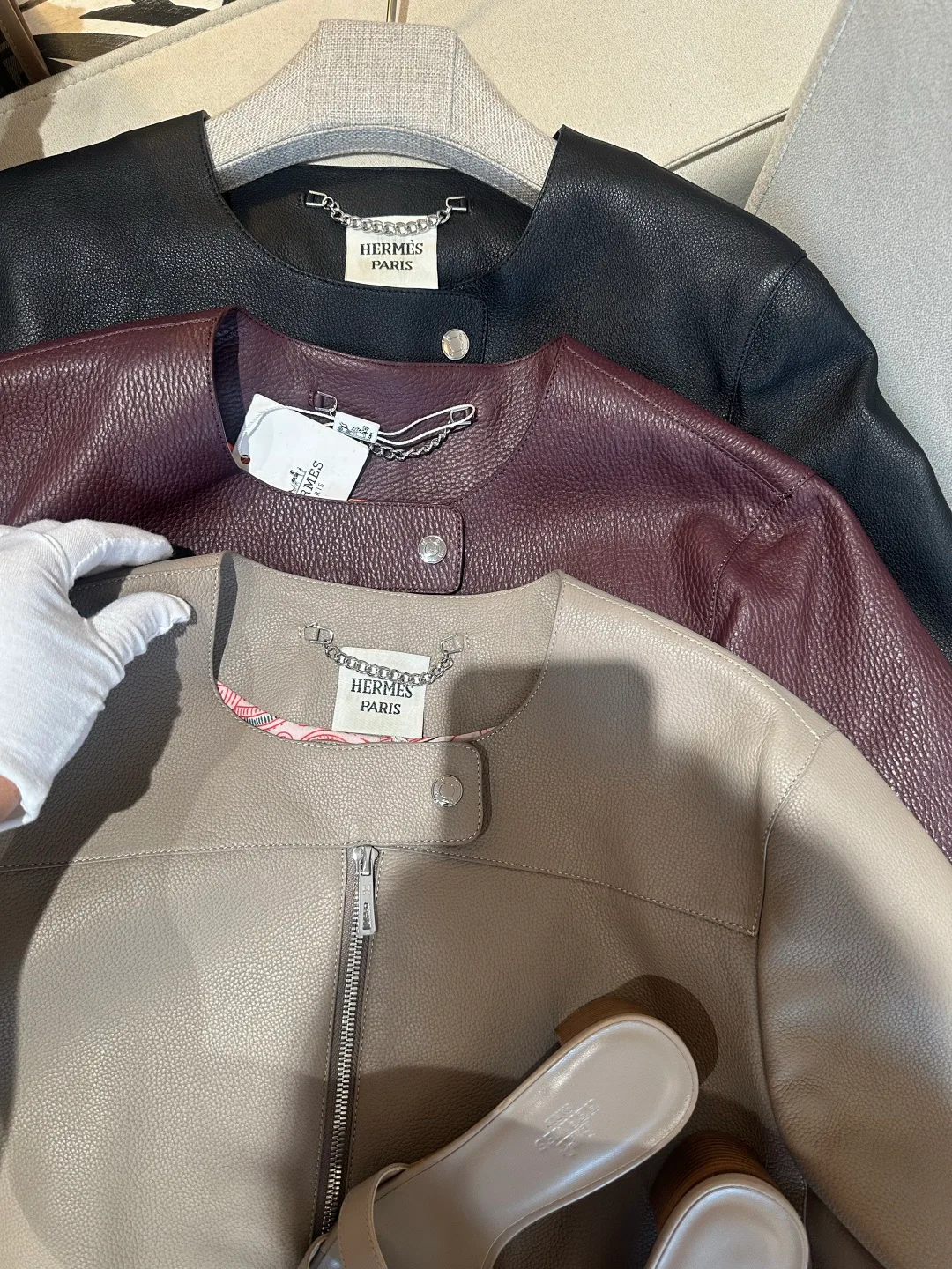 Women's Leather Jackets And Sheepskin Coats HERMES 17959689