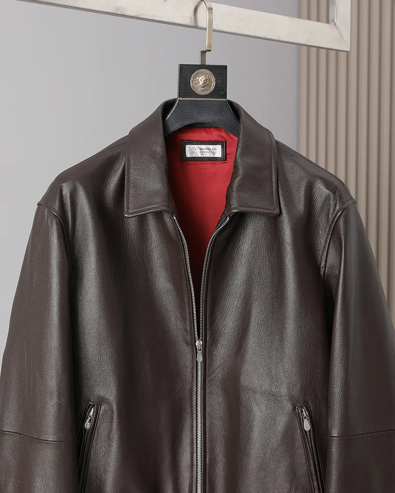 Кожаные Куртки И Дублёнки Мужские Brunello Cucinelli 18566723