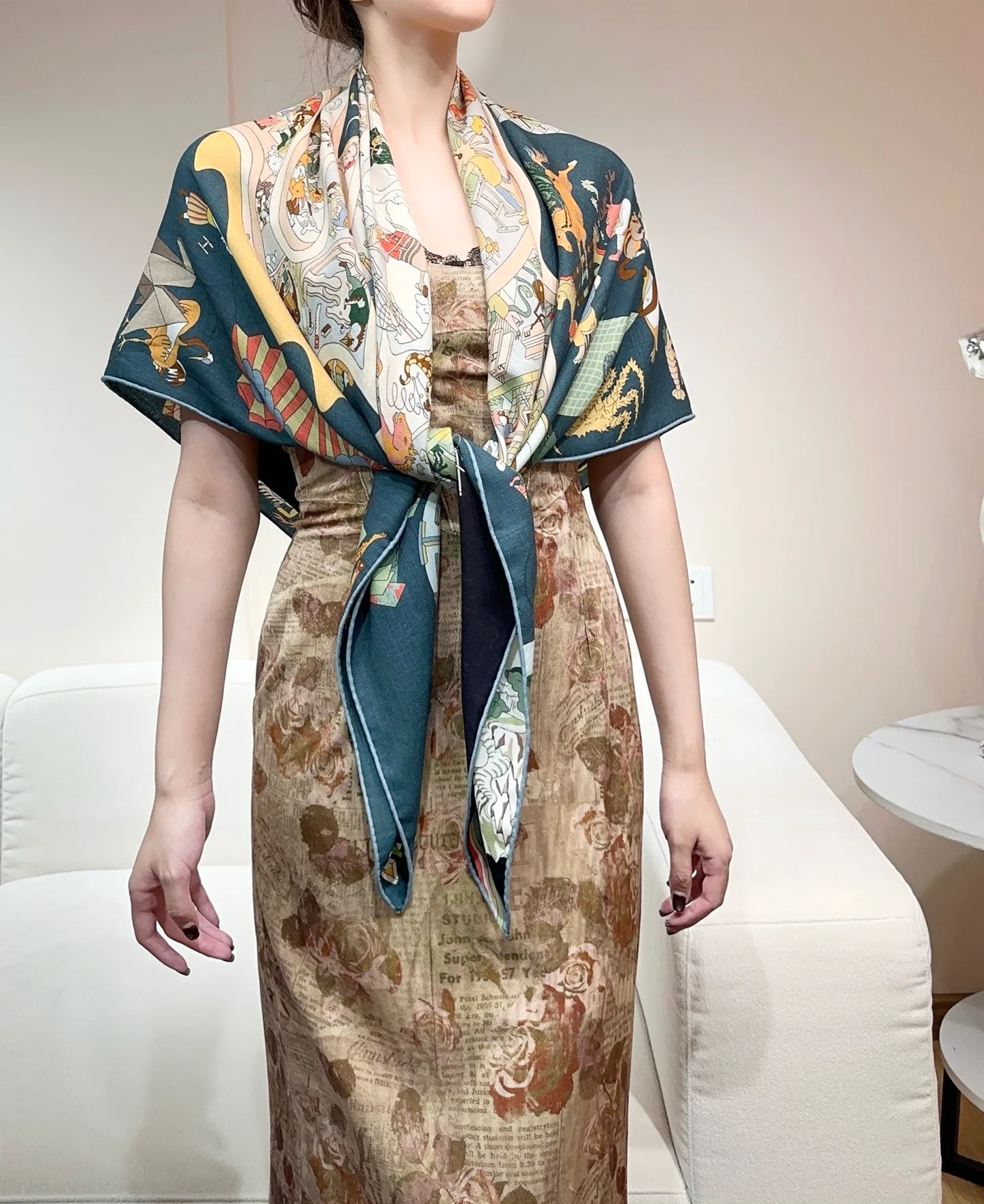 Silk Scarves HERMES 18501123