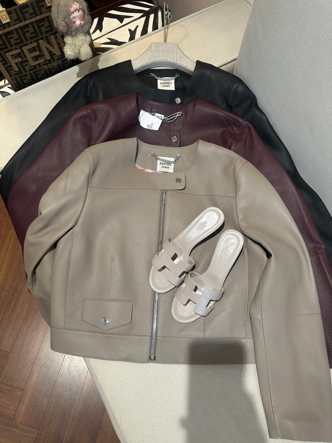 Women's Leather Jackets And Sheepskin Coats HERMES 17959689