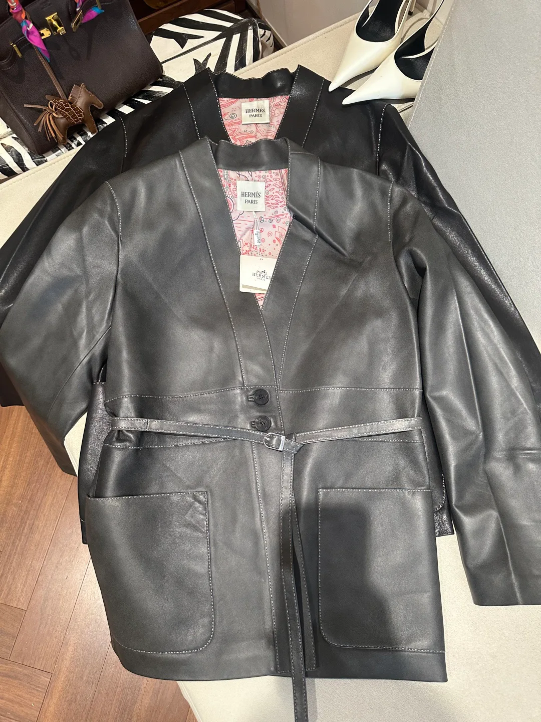 Women's Leather Jackets And Sheepskin Coats HERMES 17766349