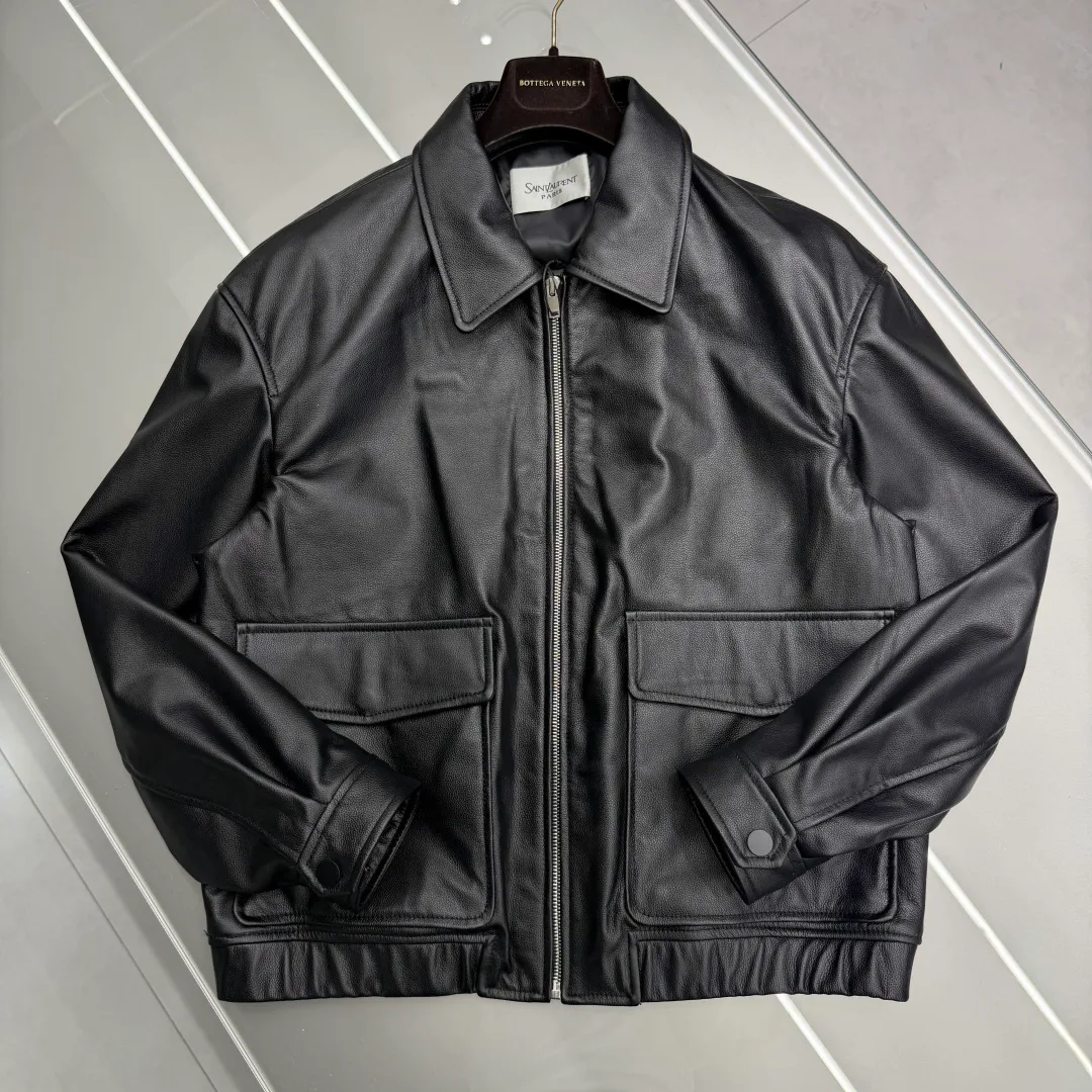 Кожаные Куртки И Дублёнки Мужские Saint Laurent 18578942