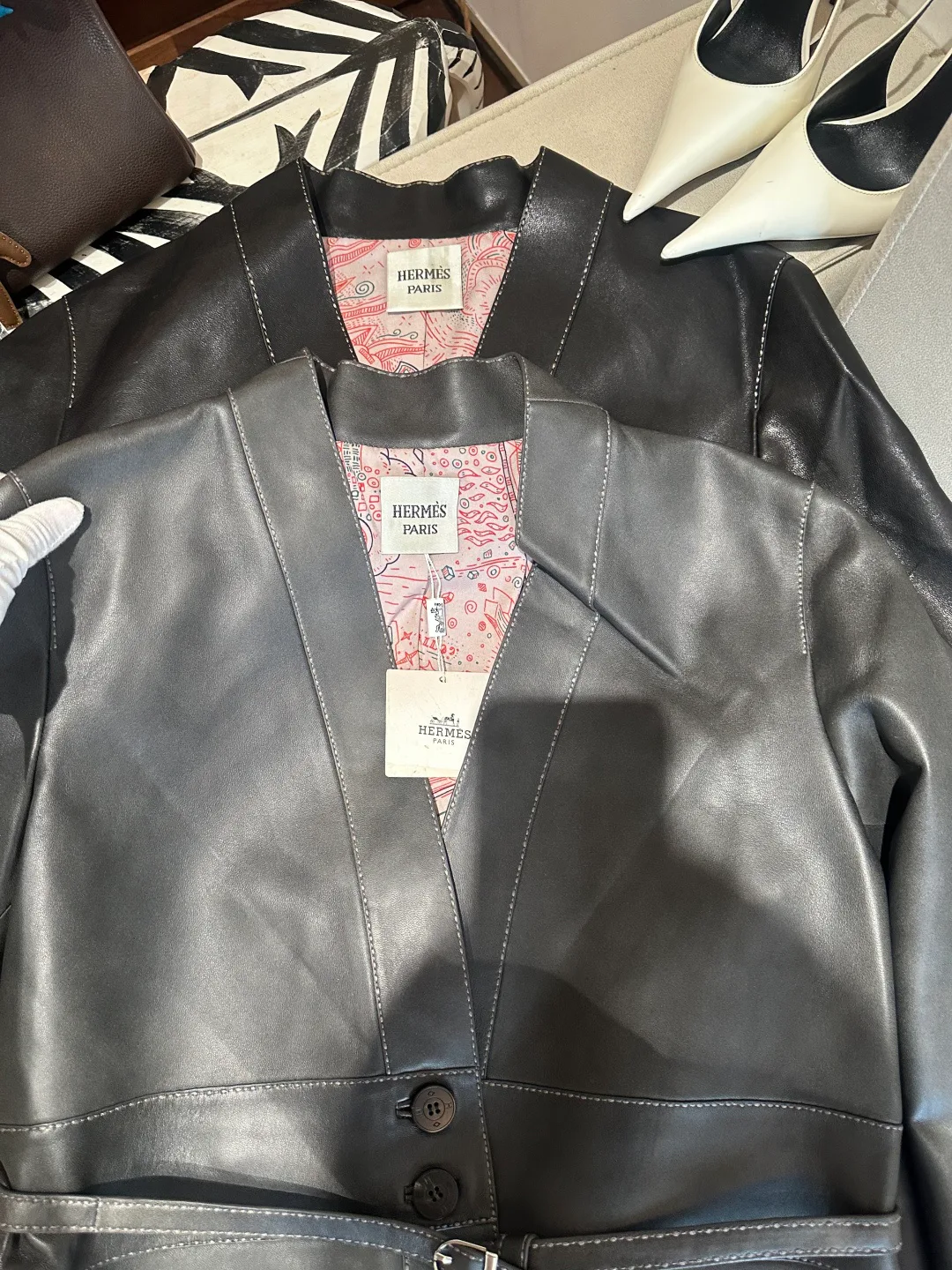Women's Leather Jackets And Sheepskin Coats HERMES 17766349