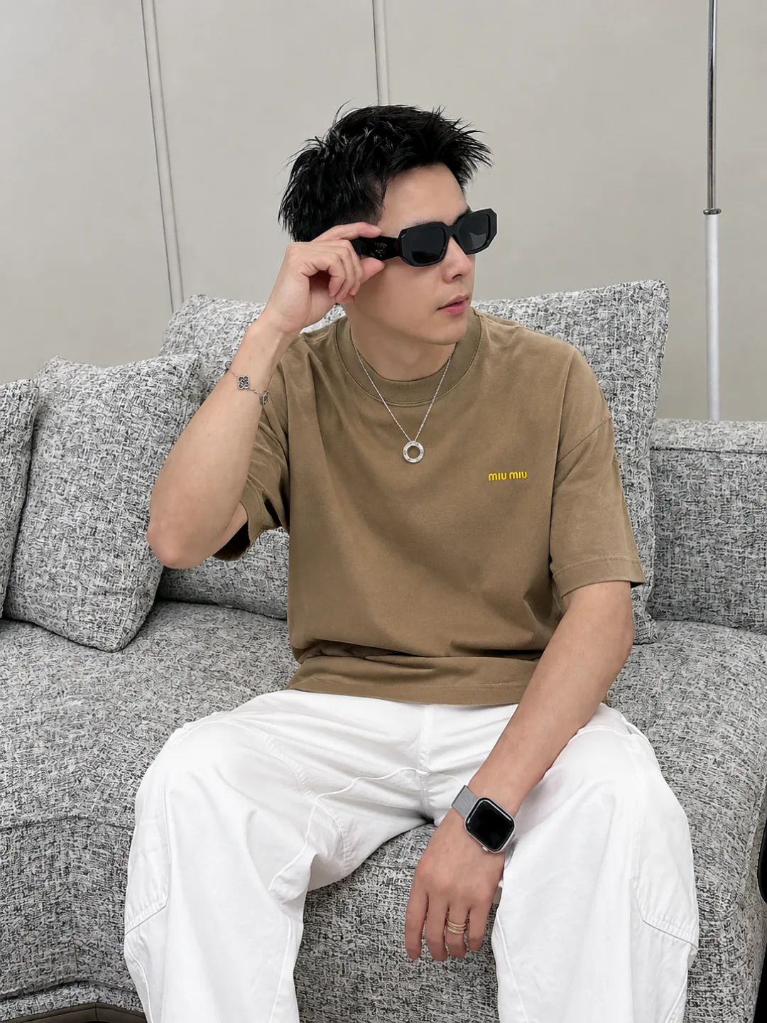 Men's T-Shirts MIU MIU 18543069