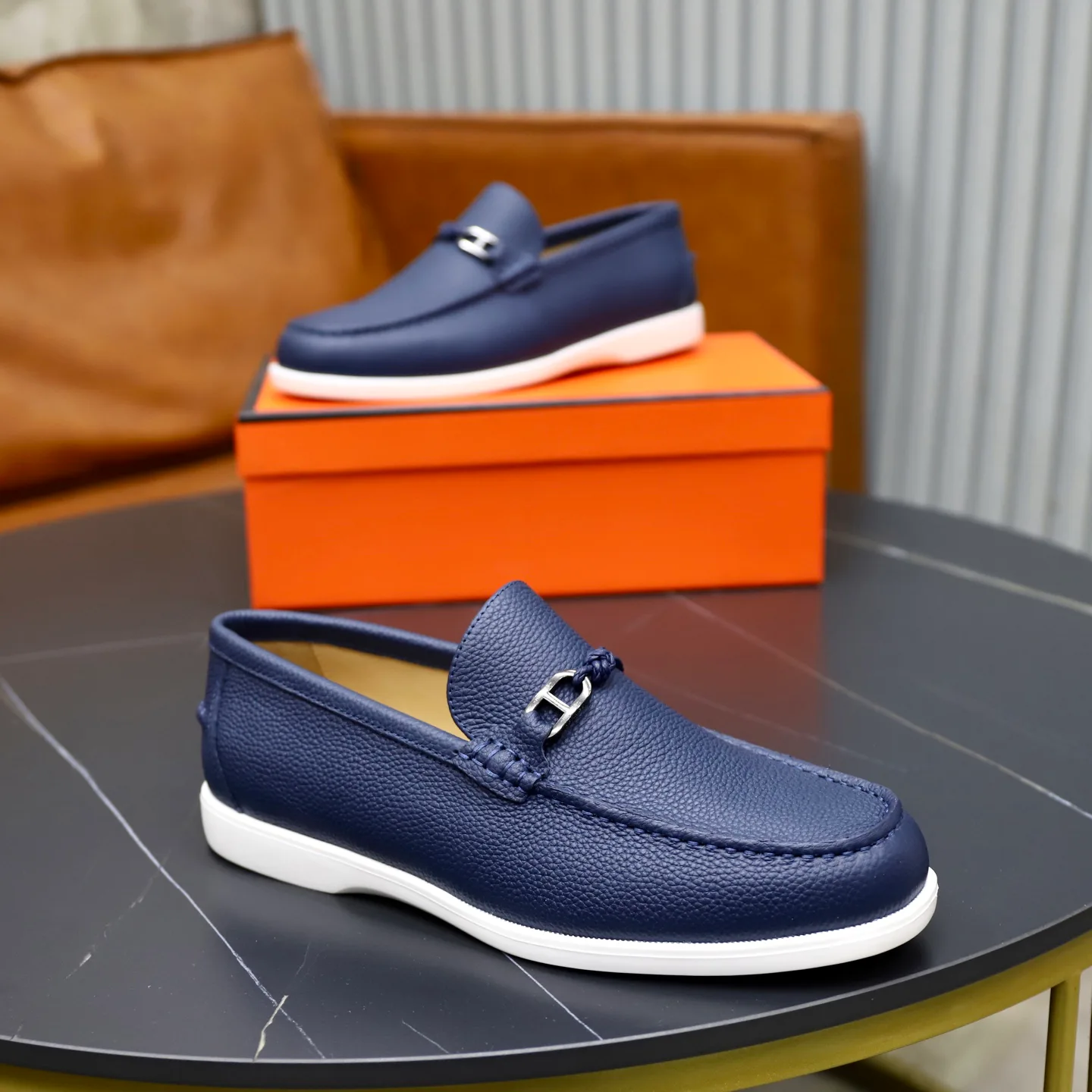 Men's Loafers And Dress Shoes HERMES 18103099