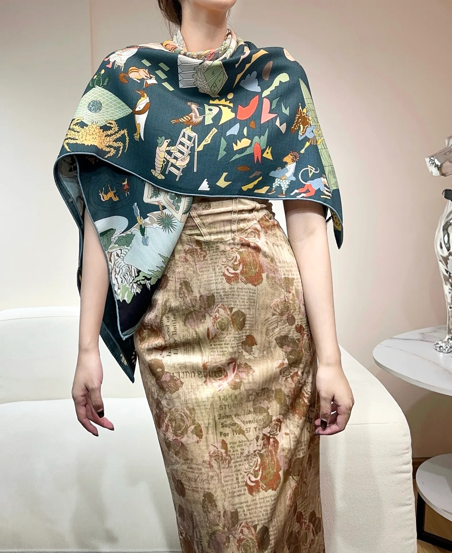 Silk Scarves HERMES 18501123