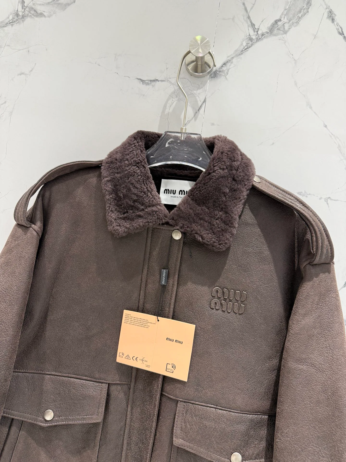 Women's Leather Jackets And Sheepskin Coats MIU MIU 18496043