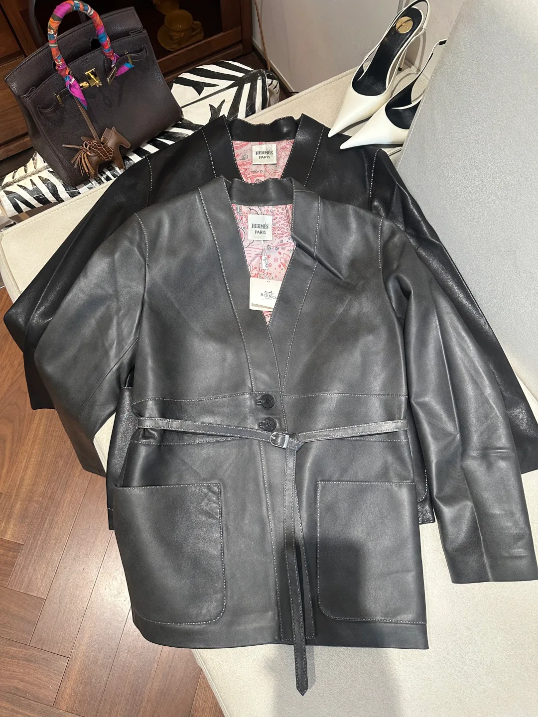 Women's Leather Jackets And Sheepskin Coats HERMES 17766349