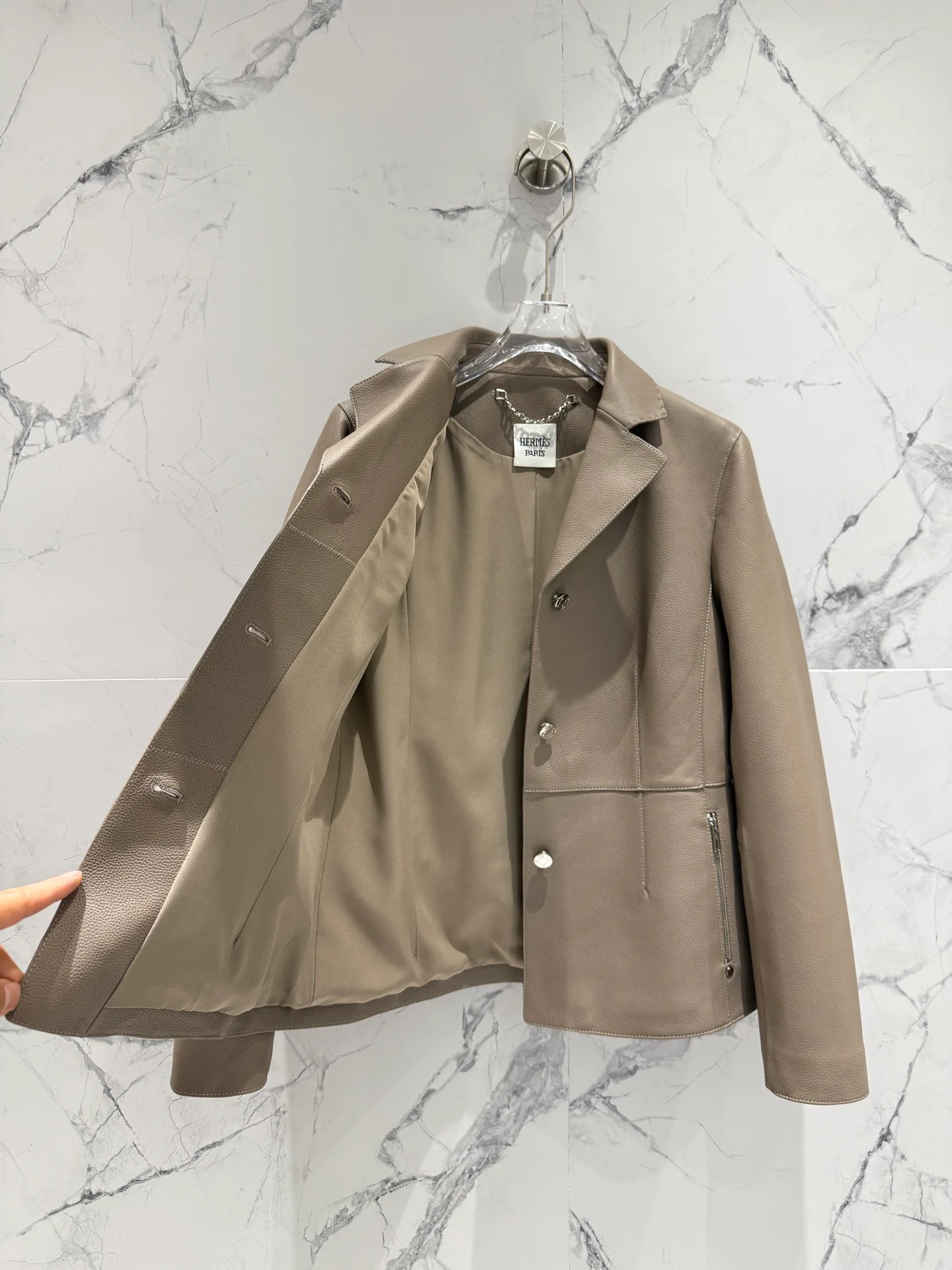 Women's Leather Jackets And Sheepskin Coats HERMES 17823587