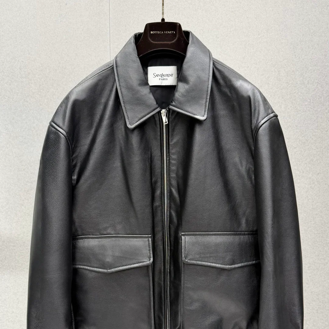Кожаные Куртки И Дублёнки Мужские Saint Laurent 18578942